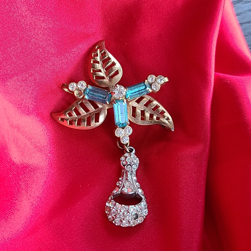 Unique Brooch For Sale Baby Blue stones